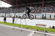 Stunt bikes on the grid
